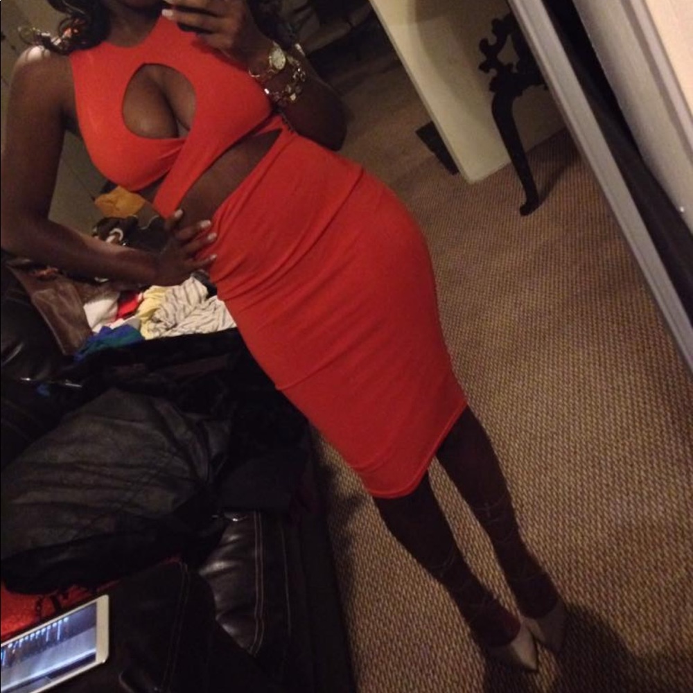 Orange Bandage Dress